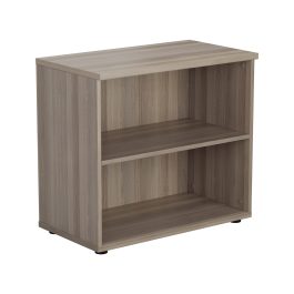 First 1 Shelf Wooden Bookcase 800x450x730mm Grey Oak