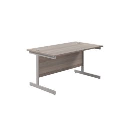 First Rectangular Cantilever Desk 1200x800x730mm Grey Oak