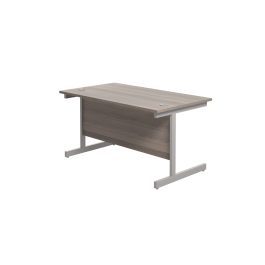 First Rectangular Cantilever Desk 1200x800x730mm Grey Oak