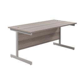 First Rectangular Cantilever Desk 1600x800x730mm Grey Oak