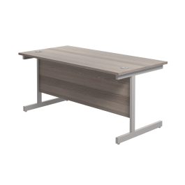 First Rectangular Cantilever Desk 1600x800x730mm Grey Oak