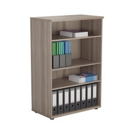 First 3 Shelf Wooden Bookcase 800x450x1200mm Grey Oak