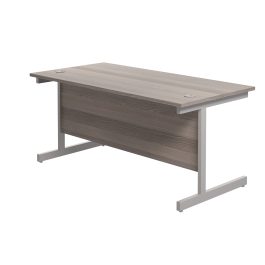 First Rectangular Cantilever Desk 1800x800x730mm Grey Oak