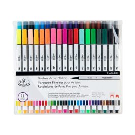 Royal & Langnickel Fineliner 36 Artist Markers with Case