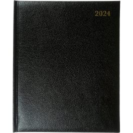Desk Diary Quarto Week to View Appointments 2025 Black