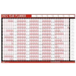 Tallon Red & Black Yearly Wall Planner 2025