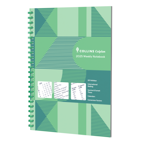 Collins 2025 Colplan A5 Weekly Notebook Diary Green