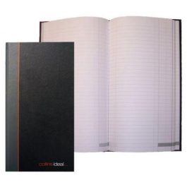 Collins Ideal A4 Slim Single Cash Casebound 192 Pages Black