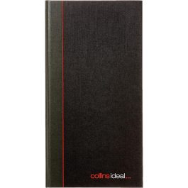 Collins Ideal A4 Slim Double Cash Casebound 192 Pages Black