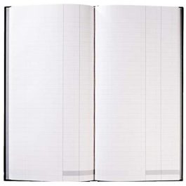 Collins Ideal A4 Slim Double Cash Casebound 192 Pages Black