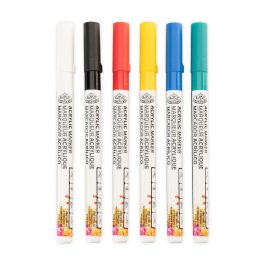 Royal & Langnickel Acrylic Paint Markers 1.2mm Primary Pack of 6