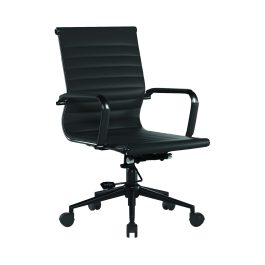 The Cologne Chair Black with Black Chrome Base