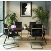 The Aura Visitors Mesh Chair Black with Chrome Base - Image 2