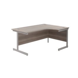 First Radial Right Hand Desk 1800x1200x730mm Grey Oak