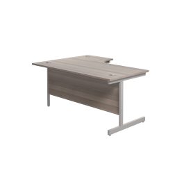 First Radial Right Hand Desk 1800x1200x730mm Grey Oak