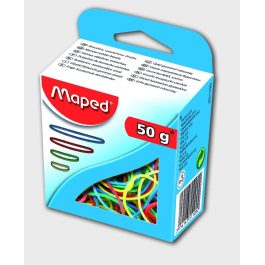 Maped Rubber Bands Assorted Colours 50g Box