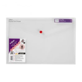 Snopake Polyfile Twin Pocket Foolscap Clear 15690 Pk 5