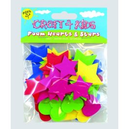 Craft 4 Kids Self Adhesive Foam Hearts & Stars Pk 55 – CK12