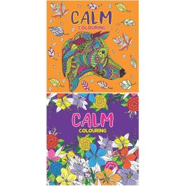 WF Graham Calm Colouring Books 21x21cm Assorted Pk 1