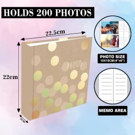 Tallon Kraft Polka Dots Slip-in Photo Album 200 6 x 4 Pockets