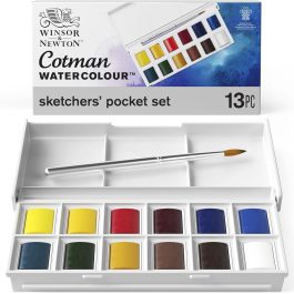 Winsor & Newton Cotman Watercolour 12 Half Pans Sketchers Pocket Box