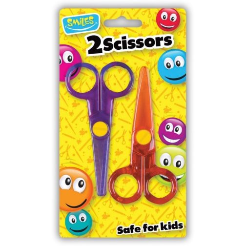 Smiles Range 2 Pairs Children Safety scissors - CB651