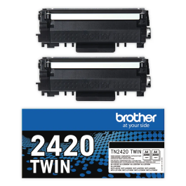 Brother Black Toner Cartridge TN-2420 Twin Pack