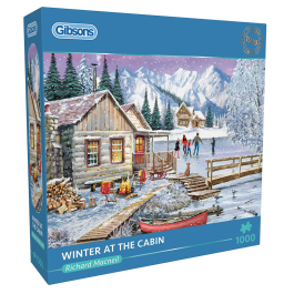 Gibsons Jigsaw Winter at the Cabin 1000 Piece Puzzle