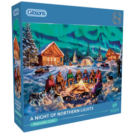 Gibsons Jigsaw A Night of Northern Lights 1000 Piece Puzzle