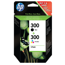 Hp 300 Combo Pack Black & Tri-Colour Cartridges