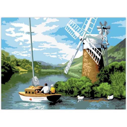 Royal & Langnickel Painting by Numbers Adult Windmill On The River - Image 2