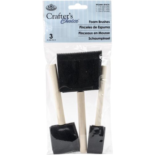 Royal & Langnickel Foam Brushes 3 Assorted Sizes