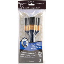 Royal & Langnickel Taklon Brush Set Flat Large Area 3 Pc