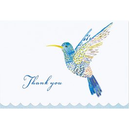 Peter Pauper Press Thank You Note Cards Watercolour Hummingbird