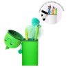 Legami Kawaii 2 in 1 Soft Silicone Pencil Case Dino - Image 2