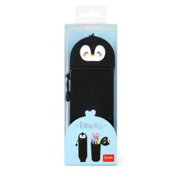 Legami Kawaii 2 in 1 Soft Silicone Pencil Case Penguin