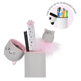 Legami Kawaii 2 in 1 Soft Silicone Pencil Case Kitty