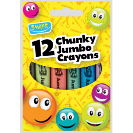 Club Smiles 12 Chunky Jumbo Crayons