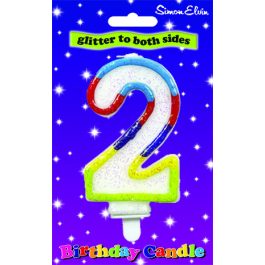 Simon Elvin Glitter Birthday Candle Number 2 – CDL903