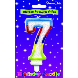 Simon Elvin Glitter Birthday Candle Number 7 – CDL908