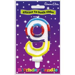 Simon Elvin Glitter Birthday Candle Number 9 – CDL910