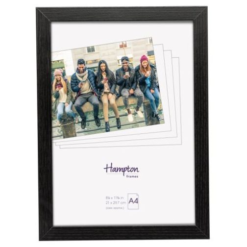 Hampton A4 Certificate Frame Wood Black