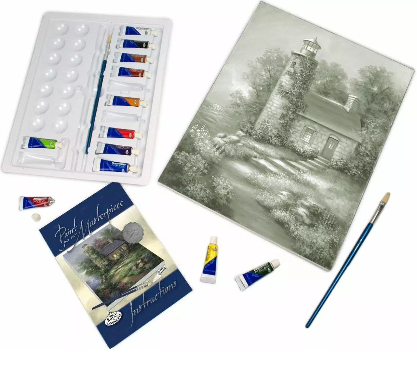 Royal & Langnickel Acrylic Paint Your Own Masterpiece Kit Romantic ...