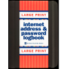 Peter Pauper Internet Address / Password Log Book Black Large Print