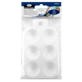 Royal & Langnickel Rectangular Plastic 6-Well Paint Palette