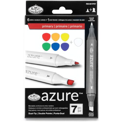 Royal & Langnickel Azure Artist Markers Primary Colour Set 7pc