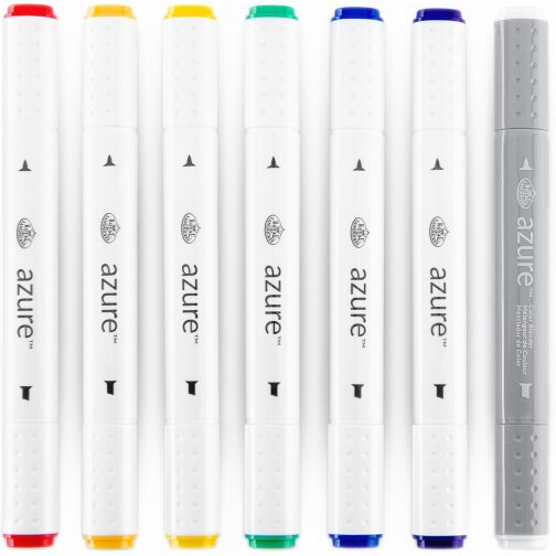 Royal & Langnickel Azure Artist Markers Primary Colour Set 7pc - Image 3