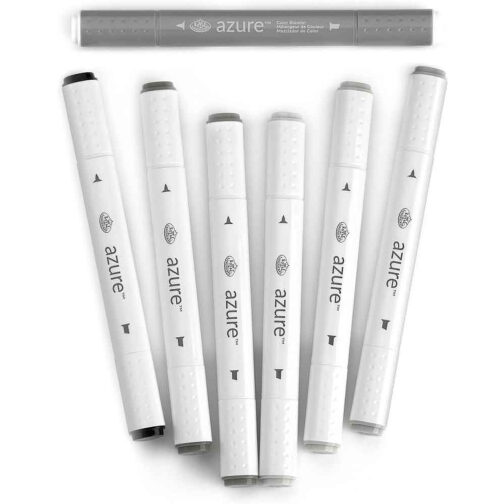 Royal & Langnickel Azure Artist Markers Grayscale Colour Set 7pc - Image 3