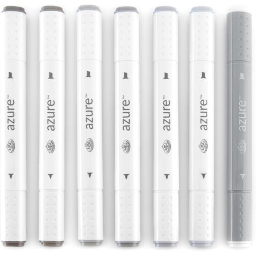 Royal & Langnickel Azure Artist Markers Warm Gray Colour Set 7pc - Image 3
