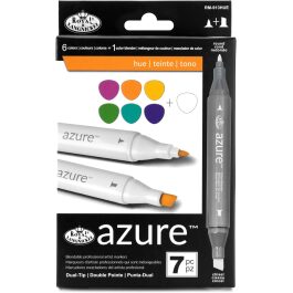 Royal & Langnickel Azure Artist Markers Hue Colour Set 7pc